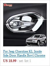 Для Jeep Cherokee KL внутренняя боковая дверная ручка Чаша хромированная Накладка для автомобиля автомобильный Стайлинг наклейка для украшения
