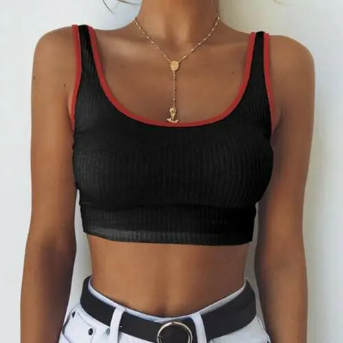 

Fashion Tank Top Women Seamless Padded soft Sports Bras Fitness Wire Free Stretch Tops Summer Slim Camis Crop Tops Streetwear