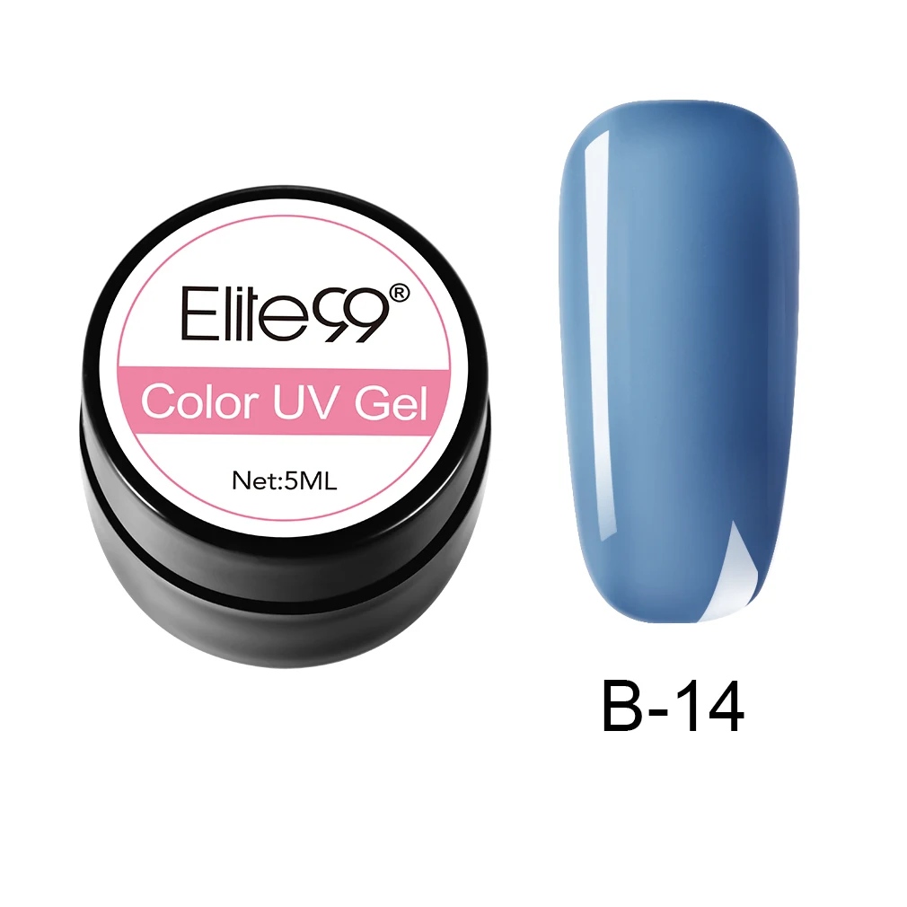 B-14 Elite99 Гель-лак гель uv Vernis светодиодный Гель-лак для ногтей художественный Гель-лак для ногтей чистый цвет Гель-лак 5 мл Гель-лак es Soak Off Nail Art - Цвет: B-14