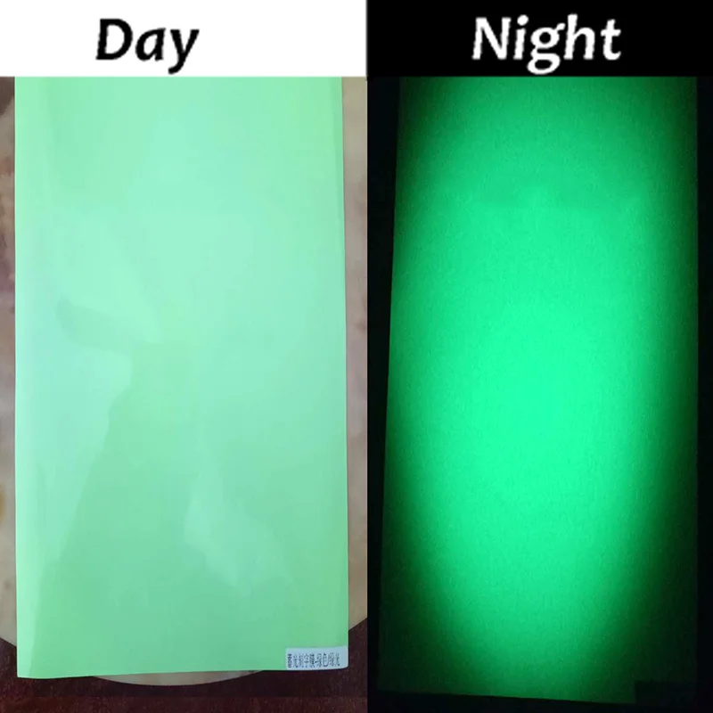 Green Green 25 см* 100 см цветная светящаяся виниловая пленка для футболок светящаяся в темноте Ночная печать узоры для спортивной одежды - Цвет: Green Green