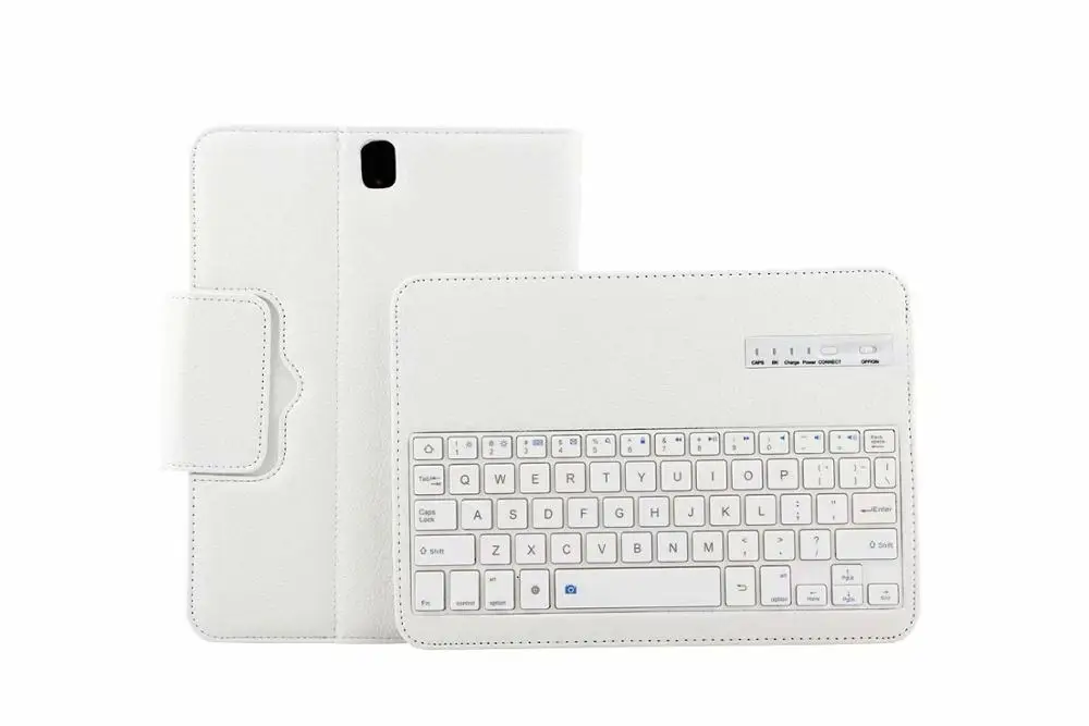Клавиатура чехол для samsung Galaxy Tab 9,7 T550 T555 P550 P555 SM-T550 SM-T555 SM-P550 чехол принципиально кожа основа+ клавиатура+ пленка - Цвет: white case