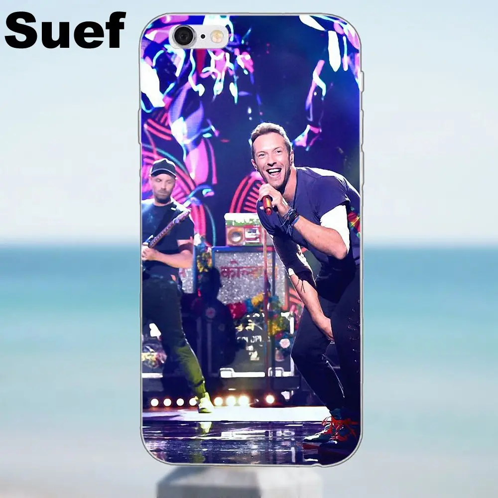 Suef Мягкий мобильный чехол для iPhone X 4 4S 5 5S 5C SE 6 6S 7 8 Plus Samsung Galaxy J1 J3 J5 J7 A3 A5 2016 2017 Coldplay