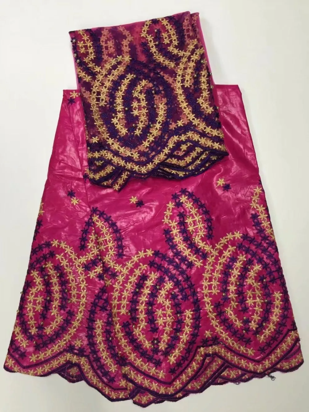 Последняя серия кружева бисер Оптовая Продажа 2017 Африканский лучший хлопок