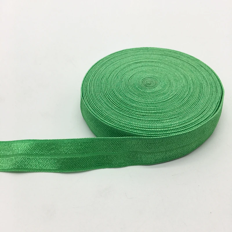 Grass green 5 ярдов, 5/8 дюйма(15 мм), эластичная многоцветная лента, эластичная лента, спандекс, атласная лента, сделай сам, кружевная швейная накладка, 30 цветов на выбор - Цвет: Grass green
