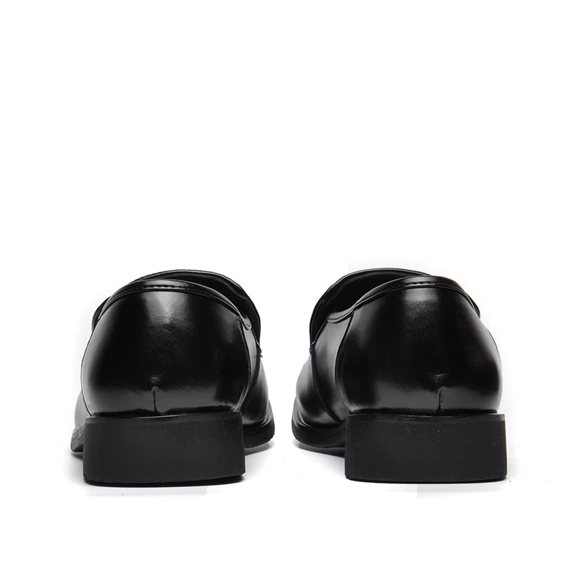 UPUPER/Мужские модельные туфли без застежки классические черные деловые кожаные