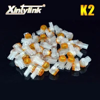 xintylink k2 connector crimp connection line terminals waterproof wiring ethernet cable telephone cord high quality 100pcs