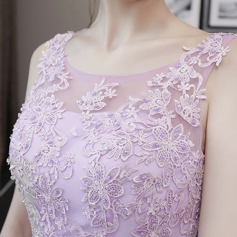 CEEWHY лавандовое кружевное длинное платье официальное вечернее женское