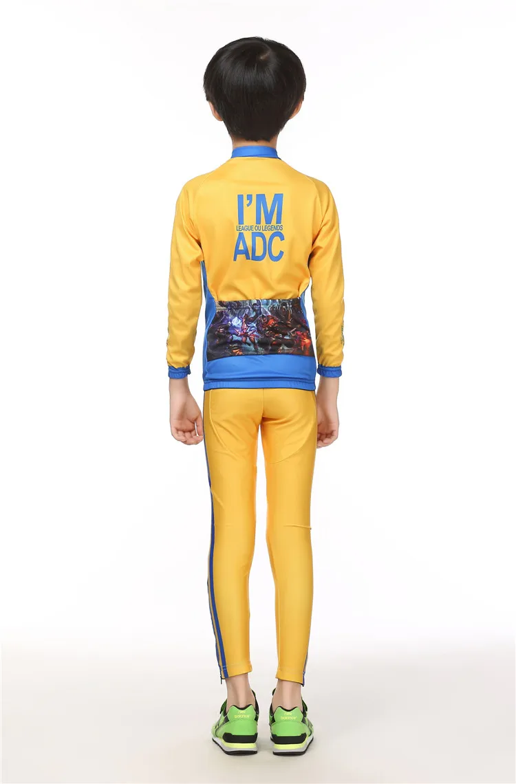 

2017 Yellow Kids Cycling Jersy Suit Long Sleeves Thermal Fleece Cycling Bike Clothing Children Bicycle Sportswear Bike Je