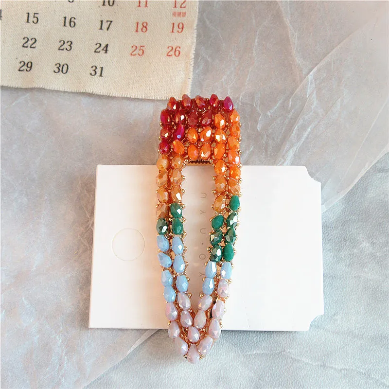 

1pcs Korean style Gradient Candy Color Hairpins Large Rainbow Drop-shaped Hair clip Hair Accessories Drop Ship