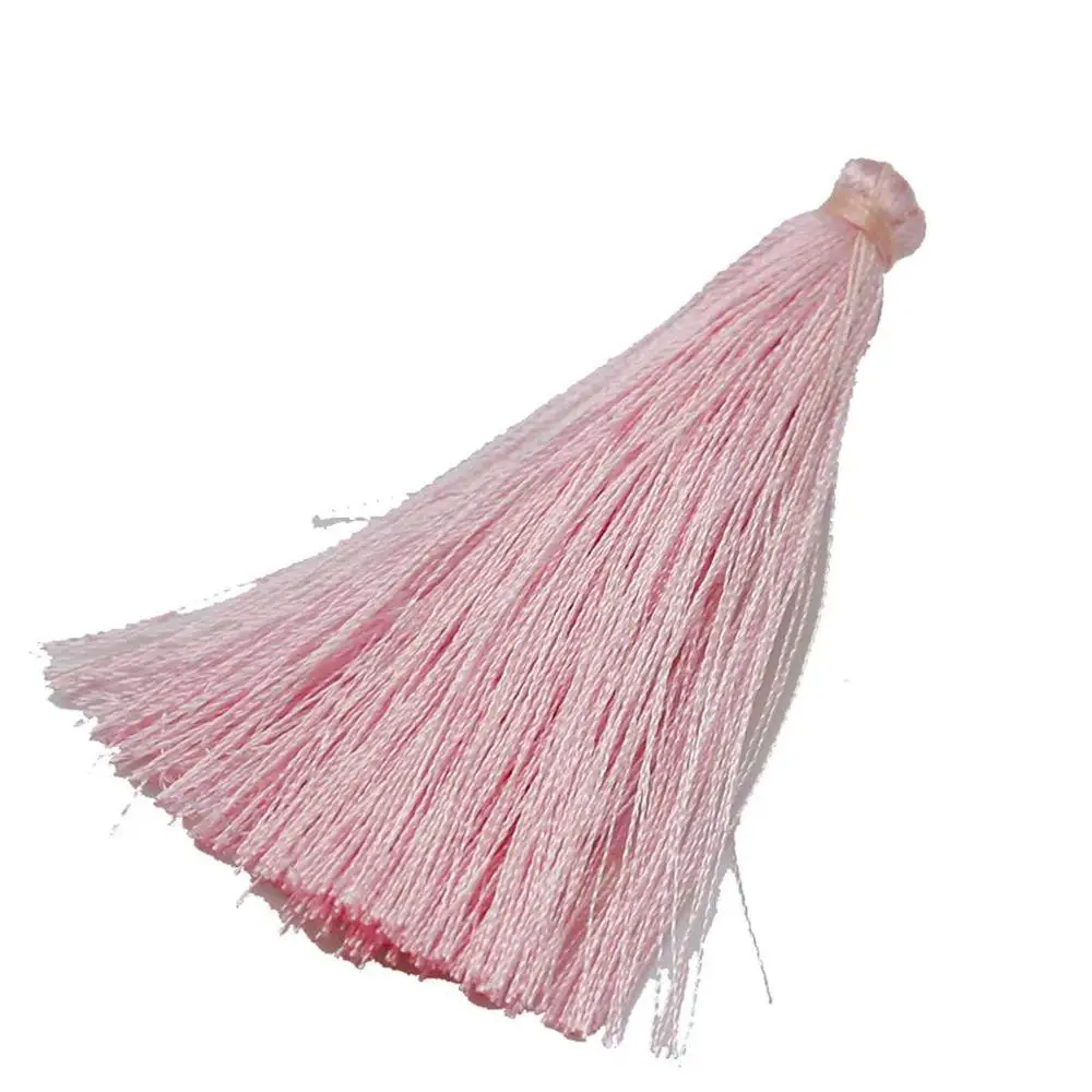 2 шт полиэстер 65 мм шелковые кисточки бахрома микс 19 цветов на выбор кисточки Висячие шторы для шитья одежды украшение дома орнамент - Цвет: Pink