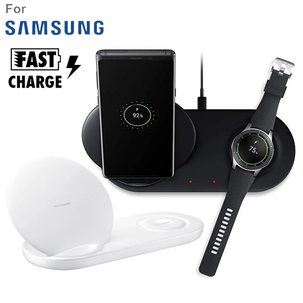 Беспроводное зарядное устройство 2 в 1 для Samsung Galaxy note 10 S10 Watch S2/S3/42 мм/46 мм 9 В