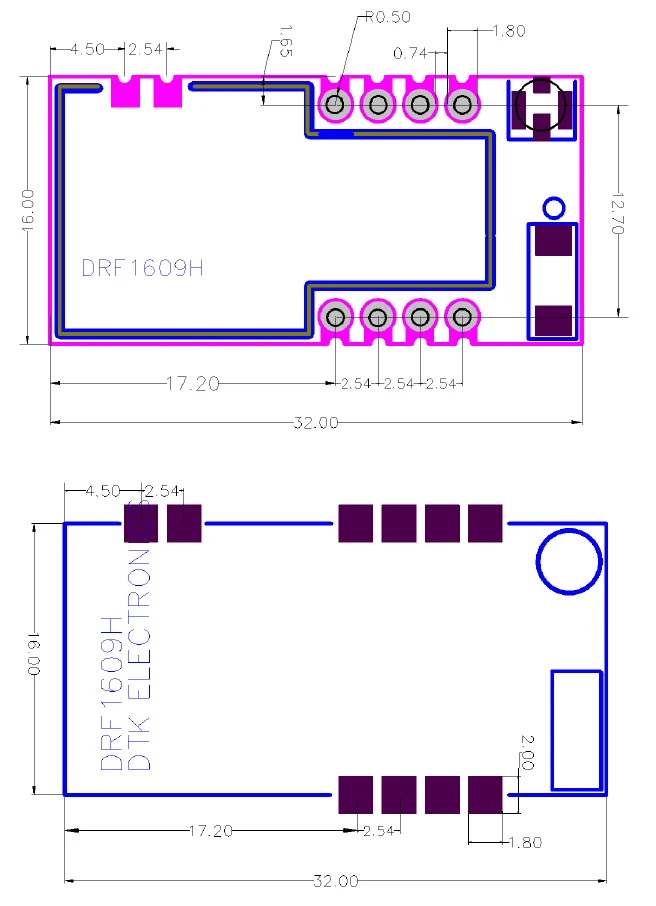 Последовательный порт CC2630 DRF1609H UART для беспроводного модуля приемопередатчика