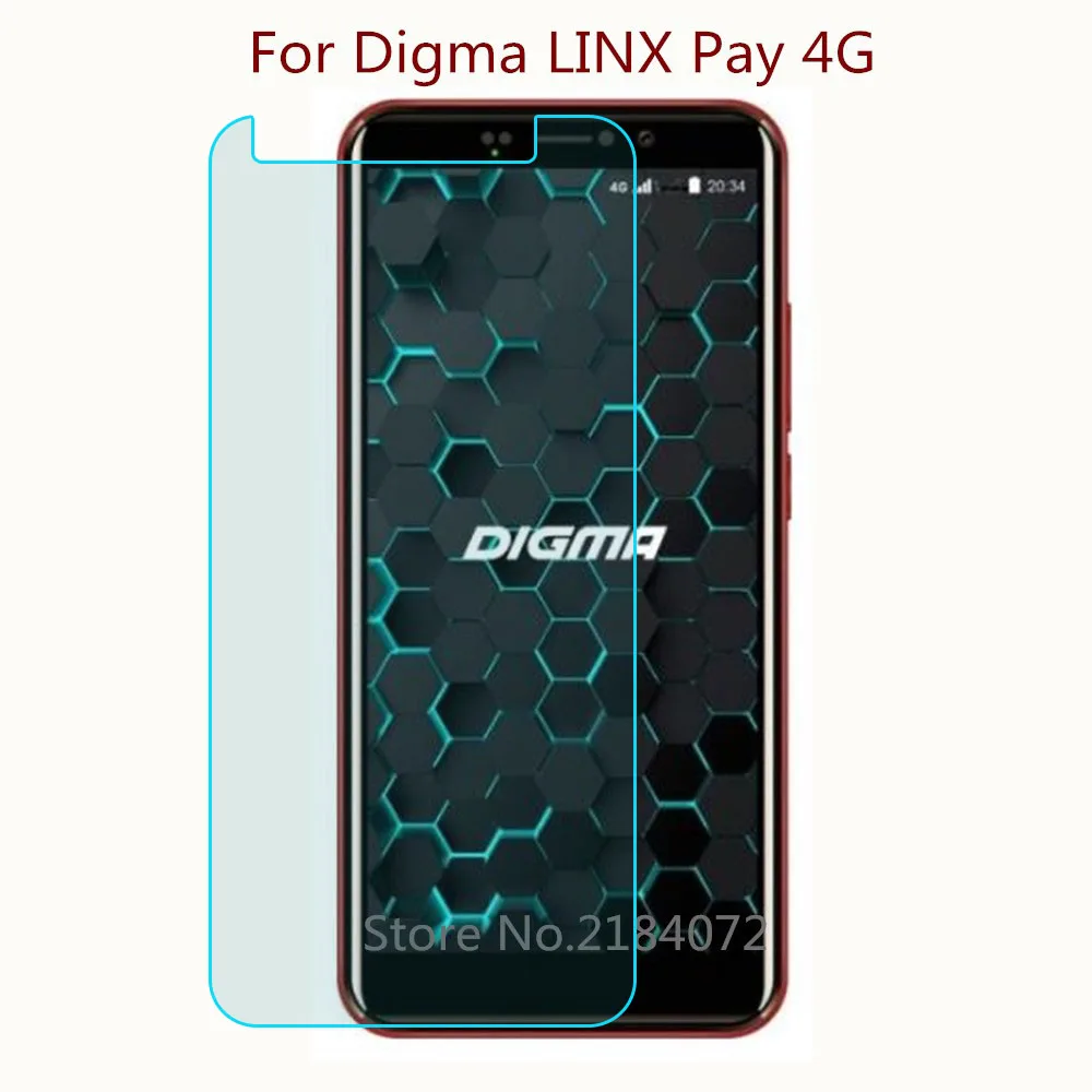 Защитное стекло 9H 2.5D для телефона Digma LINX Pay 4G закаленное смартфона Защитная пленка