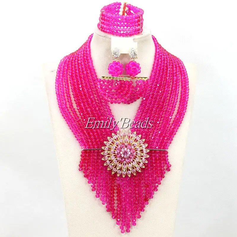 2015 Новый Модный нигерийский Свадебный комплект ювелирных изделий с африканскими