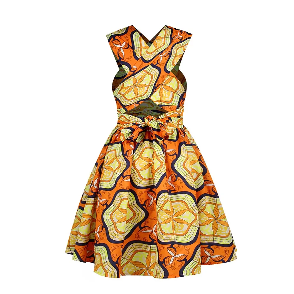 SUNGIFT африканские платья для женщин африканская Дашики печати короткое платье полиэстер 3 стиля смешанные цвета сексуальная юбка летняя юбка