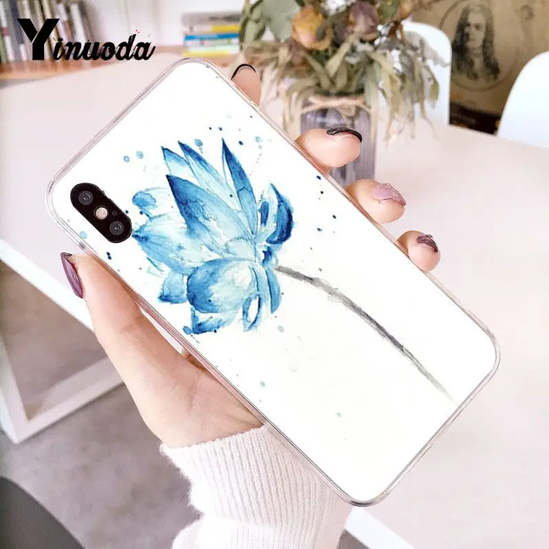 Yinuoda акварельный цветок Одуванчик Лотос Лаванда Coque Shell чехол для телефона для iPhone 8 7 6 6S Plus 5 5S SE XR X XS MAX 10