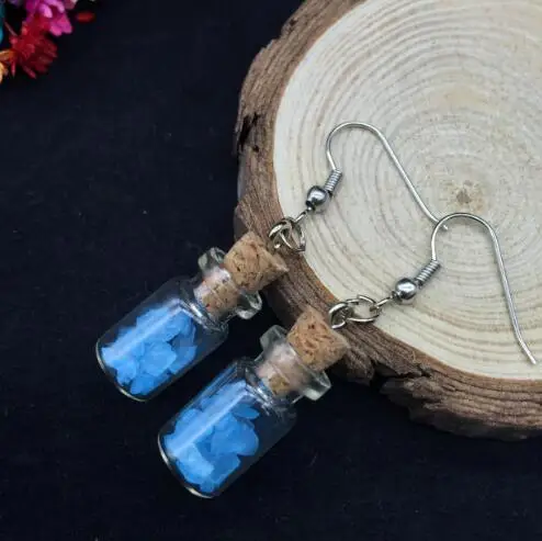 1 пара новые модные женские серьги ручной работы в виде флаконов желаний с