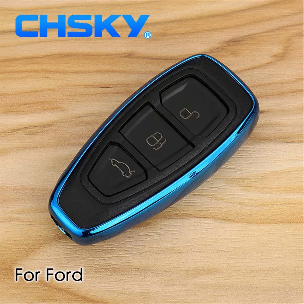 CHSKY автомобильный Стайлинг ТПУ чехол для ключей автомобиля Ford C MAX Focus RS ST Fiesta