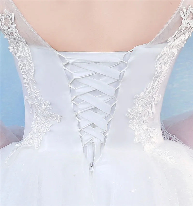 Корейское кружевное свадебное платье принцессы AqqliquesVestido De Noiva с длинным рукавом