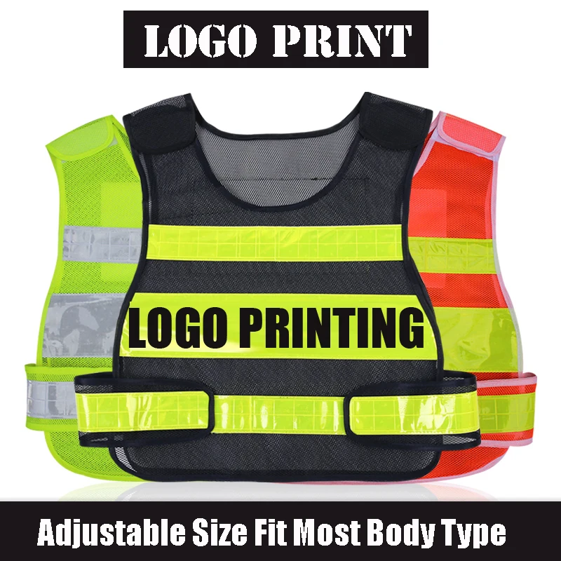 Регулируемый жилет для работы на открытом воздухе мужской светоотражающий с