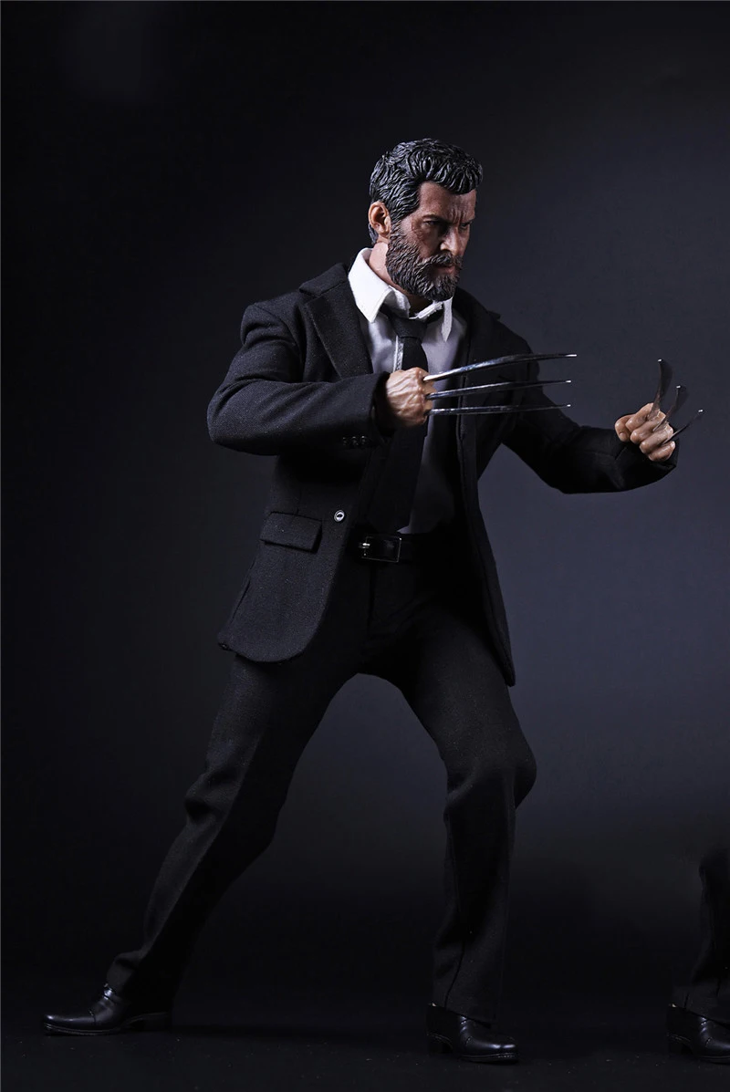 1/6 Hujh Jackman Logan полный комплект экшн фигурок черный костюм боди головка с