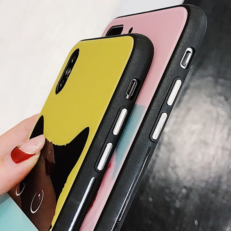 Isido чехол для iPhone 7 6 8 6S Plus X Роскошные закаленное Стекло Коке назад противоударный