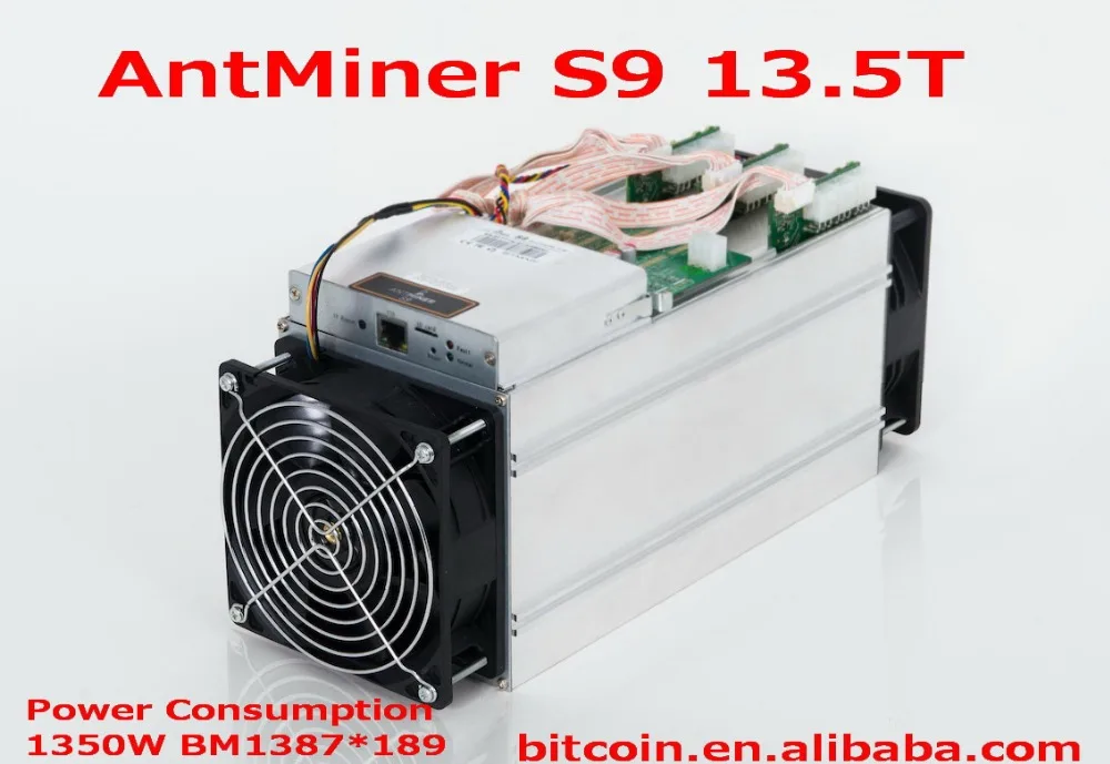 Antminer S9 13.5 т + 1600 Вт PSU 13.5Th/S bitmain 13500Gh/S ASIC шахтер bitcon Шахтер 16nm btc горной Мощность