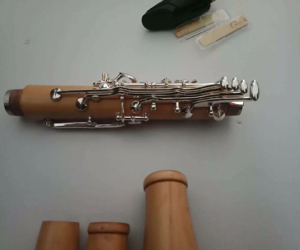 Высококачественный Профессиональный деревянный кларнет серебряный 19 клавиш