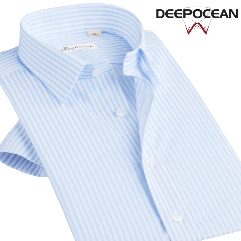

Deepocean Men Shirt Formal Shirts Striped Fashion Short Men's Shirt Men Tops Plus 9XL Fit Camisa Masculina Shirts X76530S