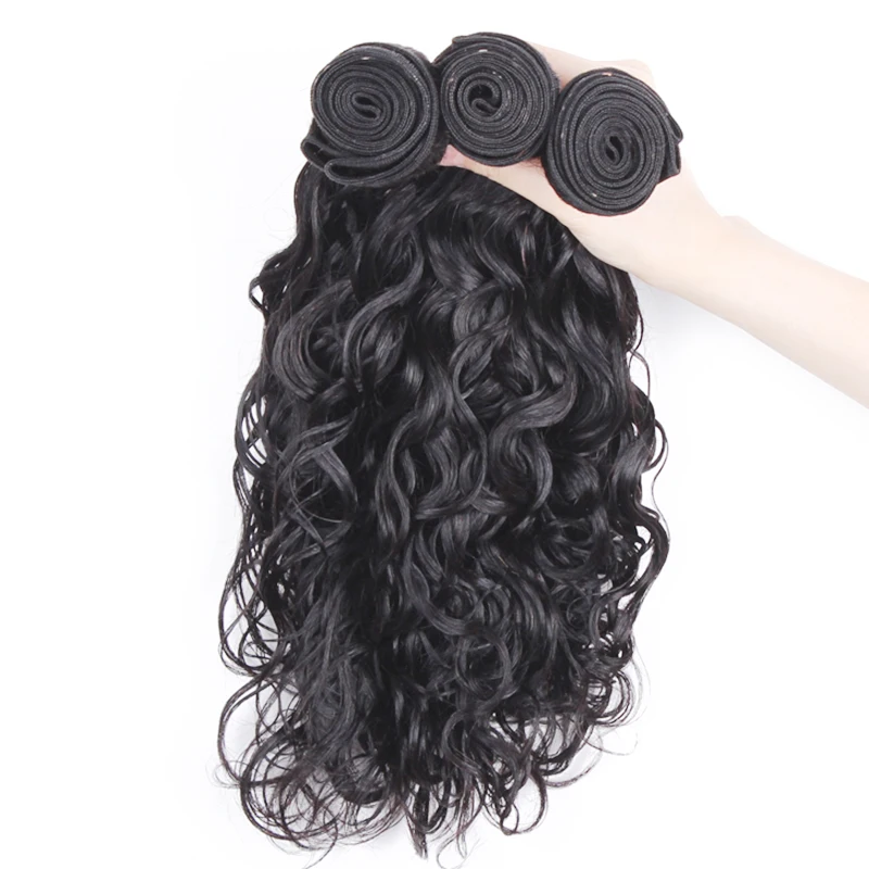 Волнистые натуральные кудрявые пучки волос бразильские волосы для наращивания 1