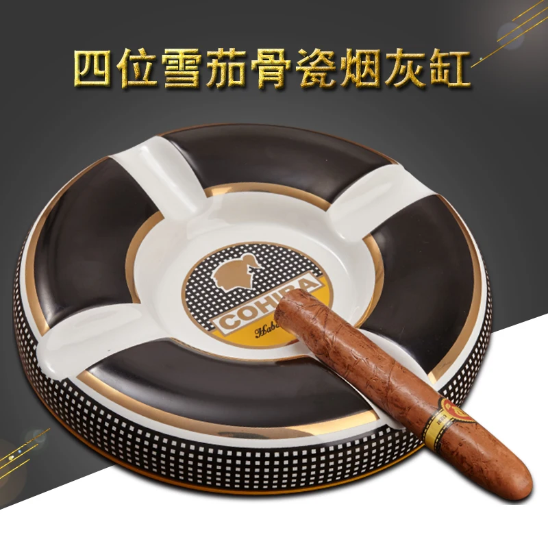 Высоким качеством Роскошные COHIBA сигары Пепельница элегантный большой круглый