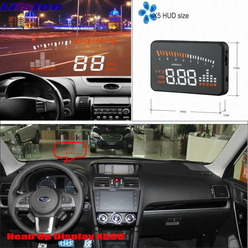 AUTO HUD Head Up Display For Subaru Forester/Impreza/WRX Car OBD Computer Projector Refkecting Windshield Safe Driving Screen