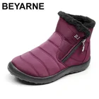 Зимние женские ботинки beyarn, водонепроницаемые Утепленные ботинки на меху, теплая Уличная обувь, Зимние ботильоны