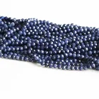 Оптовая продажа Натуральный Синий сапфир граненые круглые маленькие бусины 15 