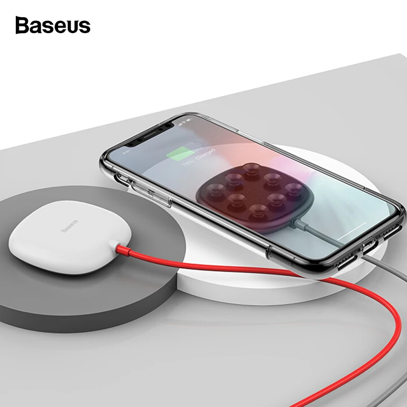 Беспроводное зарядное устройство Baseus на присоске для iPhone 11 Pro Max Qi, беспроводная зарядная подставка для samsung Note 9 S9+ USB беспроводное зарядное устройство