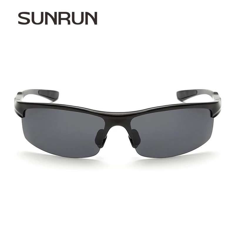 Солнцезащитные очки SUNRUN P8213 мужские поляризационные в алюминиевой оправе с