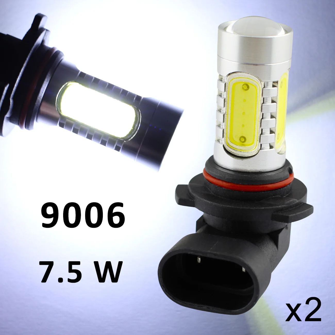 

White Color Car LED Lamp Chip Accessories 7.5W For 9006 HB4 9012 9006HP 9006XS Fog Day Running Light Bulb Lens Projector Trim