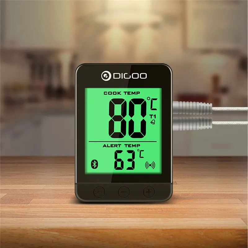 Digoo Smart DG FT2203 Bluetoorh светодиодный дисплей барбекю Кухонный Термометр для приготовления пищи металлические зонды функция приложения для мяса барбекю