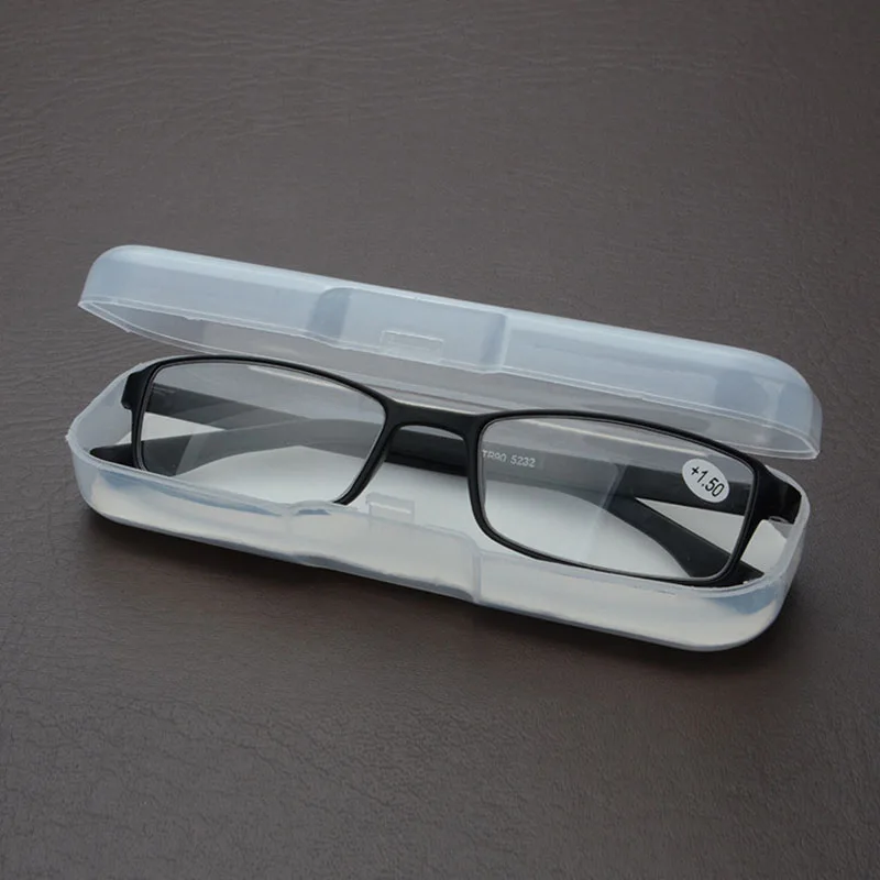 New High Quality Plastic Transparent Color Boxes Ultralight Glasses Cases Women Men Portable Fashionable | Аксессуары для одежды