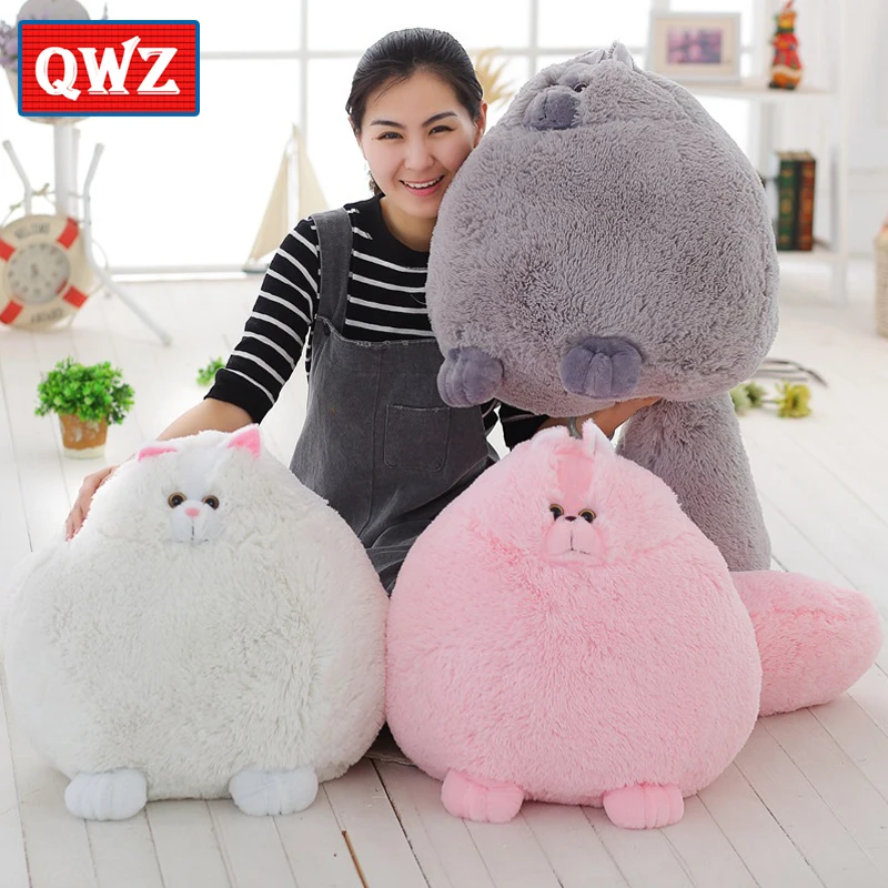 

QWZ 30cm/50cm Fat Fluffy Cats Plush Toy Super Soft Persian Cat Kids Toys Cute Stuffed Animal Peluches Dolls Gift for Girlfriend