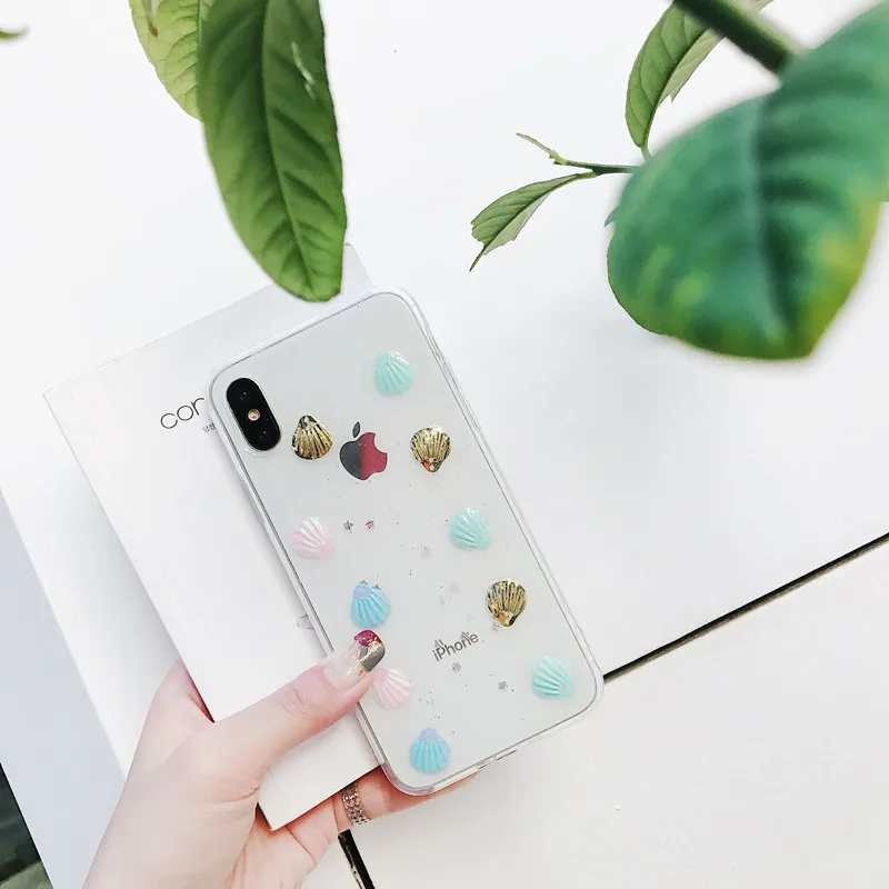 Модный Цветной чехол для iPhone X 6 7 6S 8 эпоксидный Прозрачный Plus |