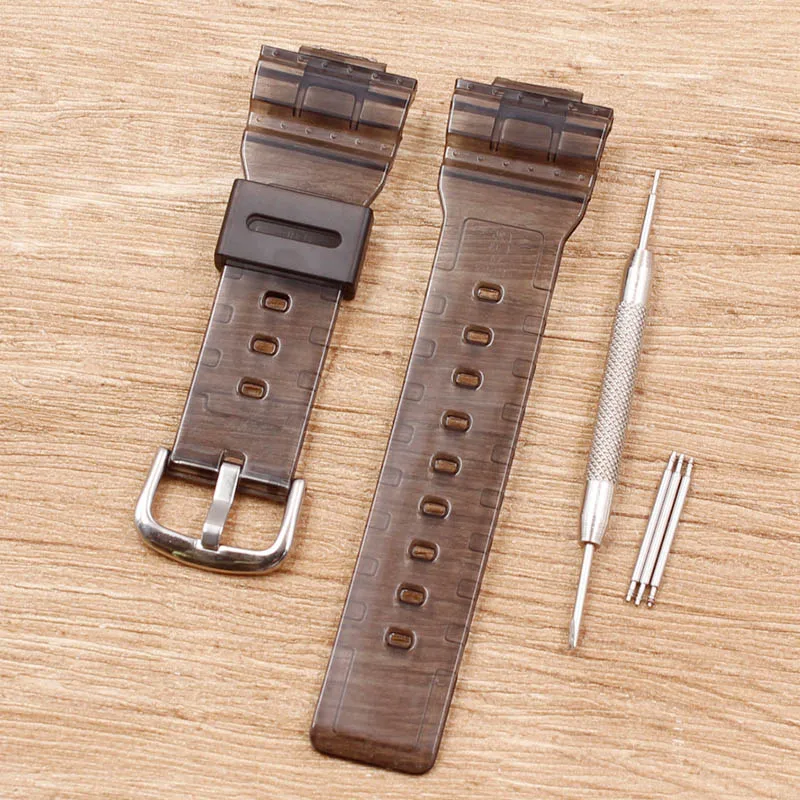 black Аксессуары для часов Casio baby-g прозрачный ремешок BA-110/111/112/BGA-130 полимерный женский ремешок - Цвет ремешка: black