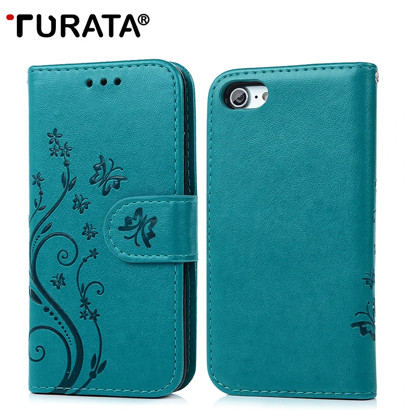 TURATA чехол для телефона iPhone 5S se 6 S 7 Plus 8 кожаный бумажник с рельефным узором