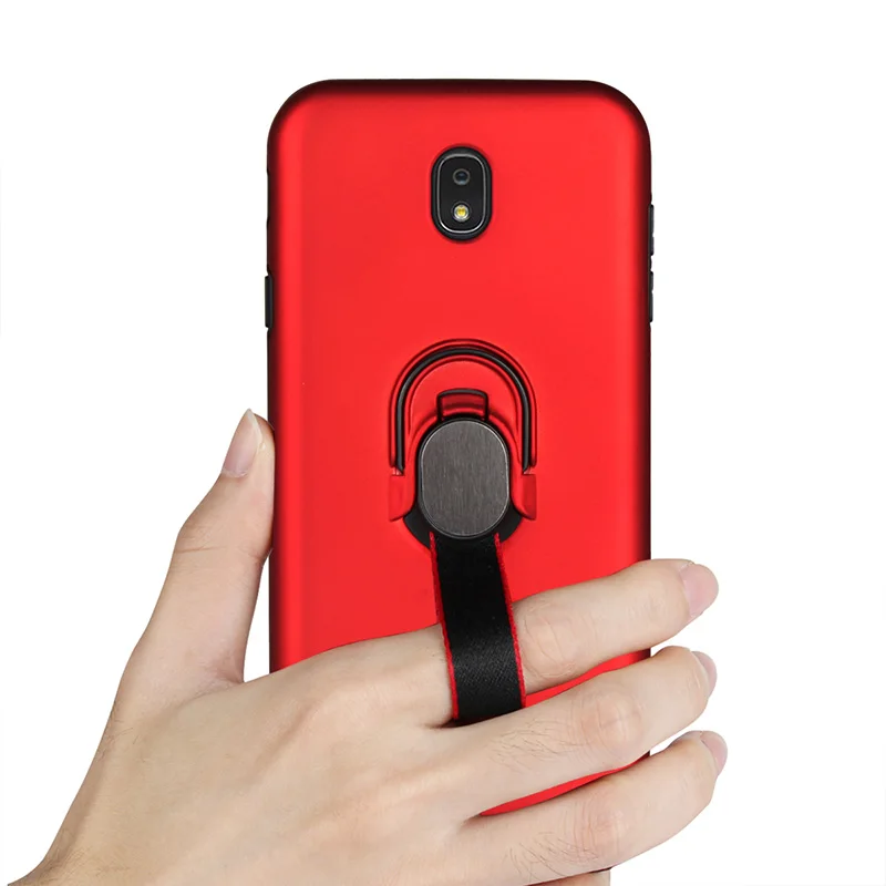 Чехол для Samsung Galaxy J5 2017 EU J530 силиконовый TPU PC Ring Ribbon Hoder Car Magneitc Чехлы крышки Fundas Capa