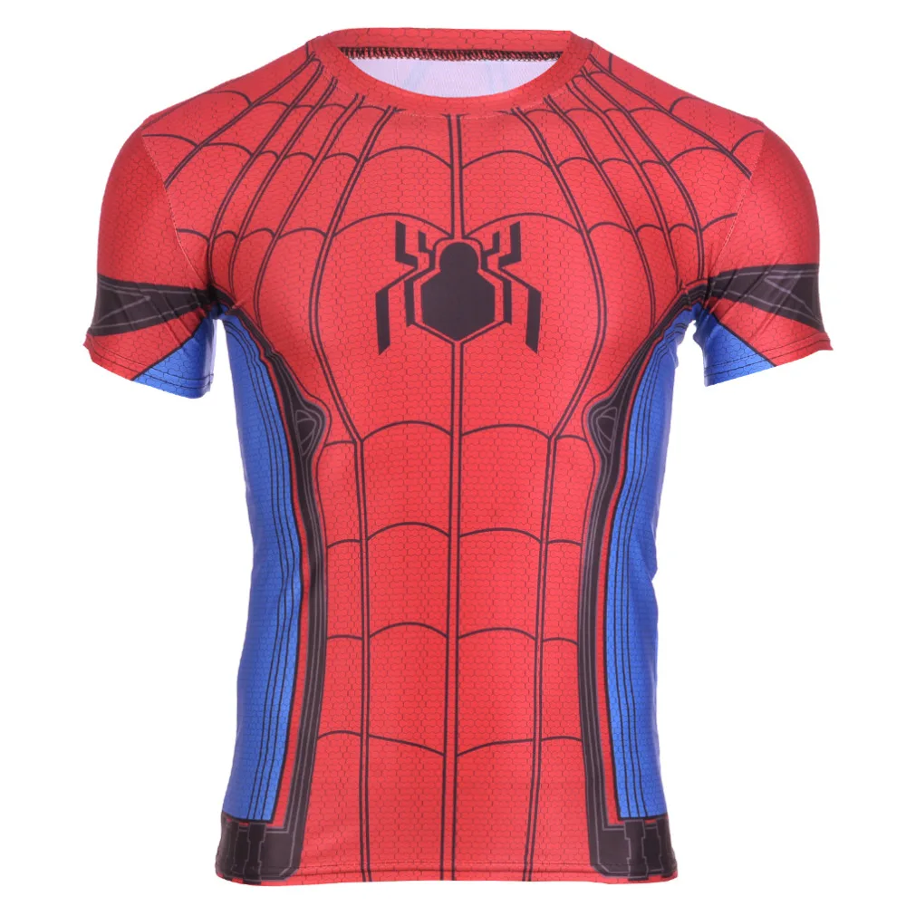 Модная мужская футболка модная эластичная с человеком пауком супергероя