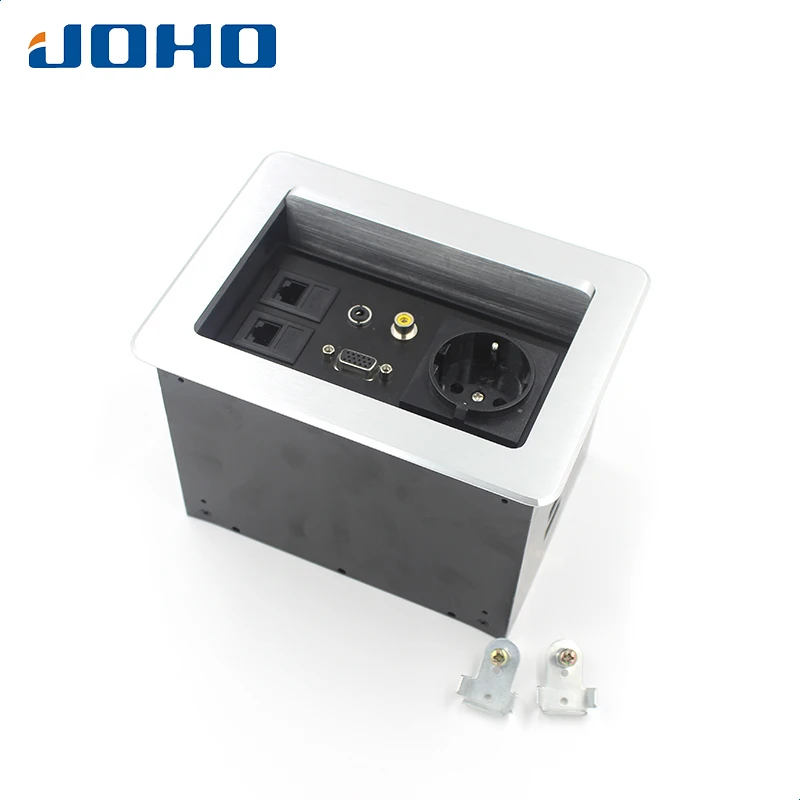 JOHO 16A электрическая розетка европейская 2 Datas VGA Vedio крышка подъема открытого типа