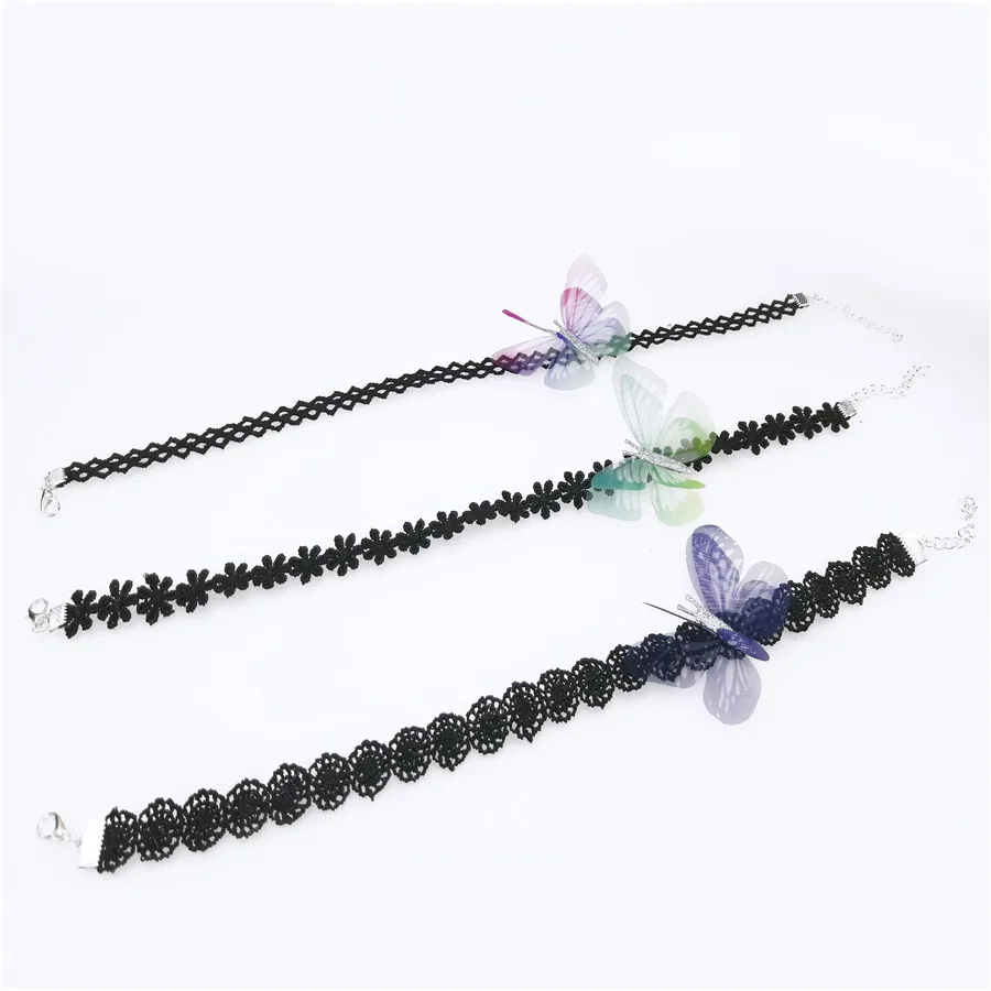 Красочные бабочки для свадебных подарков гостей Кружевное колье ожерелье