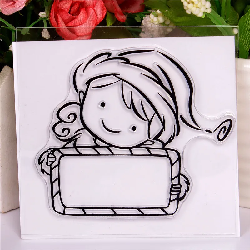 DLKSDI мультфильм Sketchpad девушка прозрачный штамп DIY силиконовые уплотнения