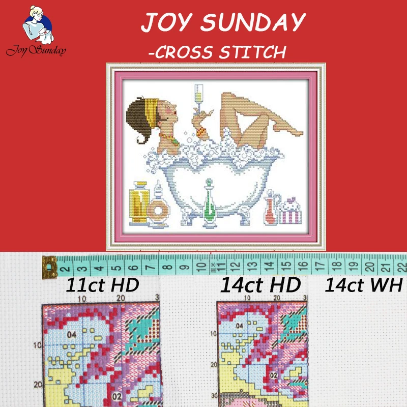 JOY SUNDAY Рукоделие сделай сам DMC Вышивка крестиком наборы для вышивки наслаждайтесь