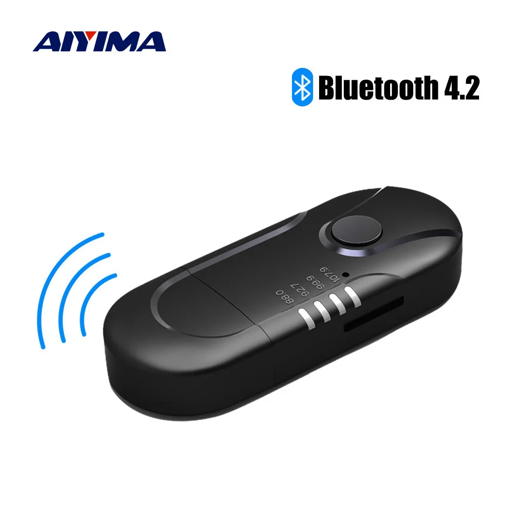 AIYIMA беспроводной Bluetooth 4 2 передатчик ресивер FM радио автомобильный комплект